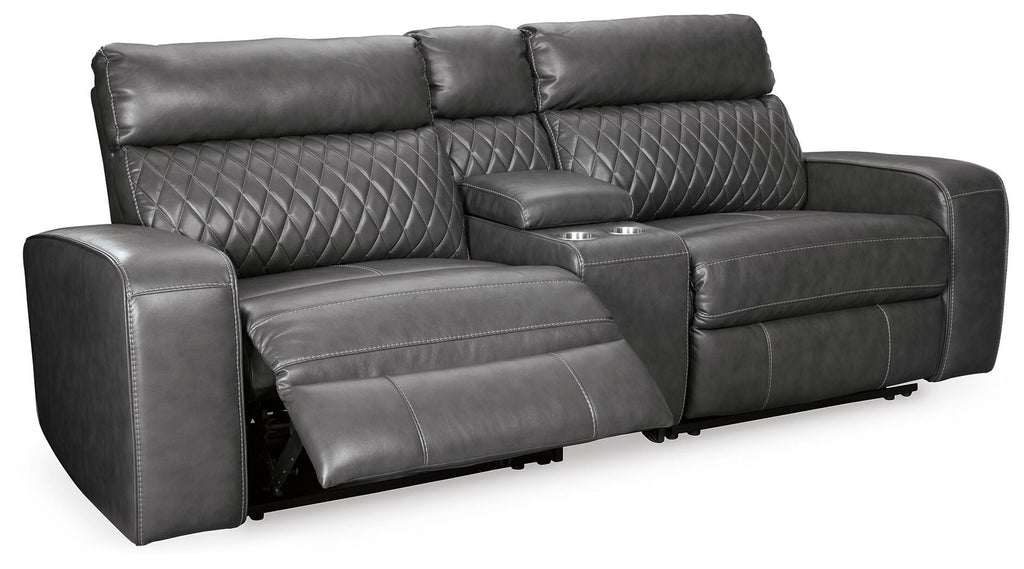 Samperstone sectional, 3-Piece Power Reclining Sectional Loveseat · 96 × 38 × 41 in, view 2