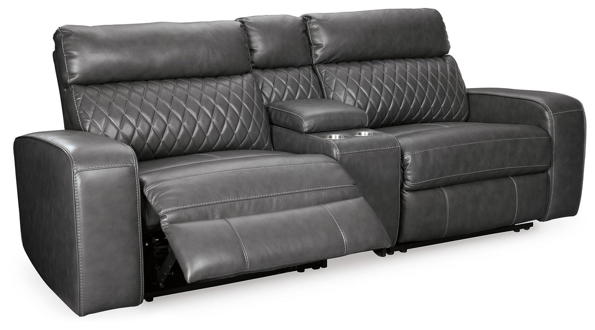 Samperstone sectional, 3-Piece Power Reclining Sectional Loveseat · 96 × 38 × 41 in, view 2