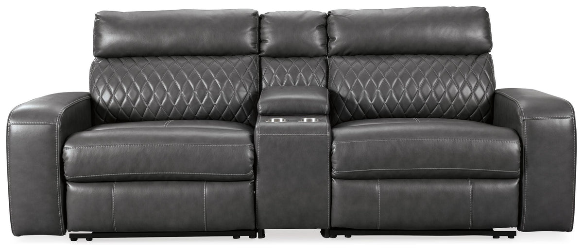 Samperstone sectional, 3-Piece Power Reclining Sectional Loveseat · 96 × 38 × 41 in, view 4