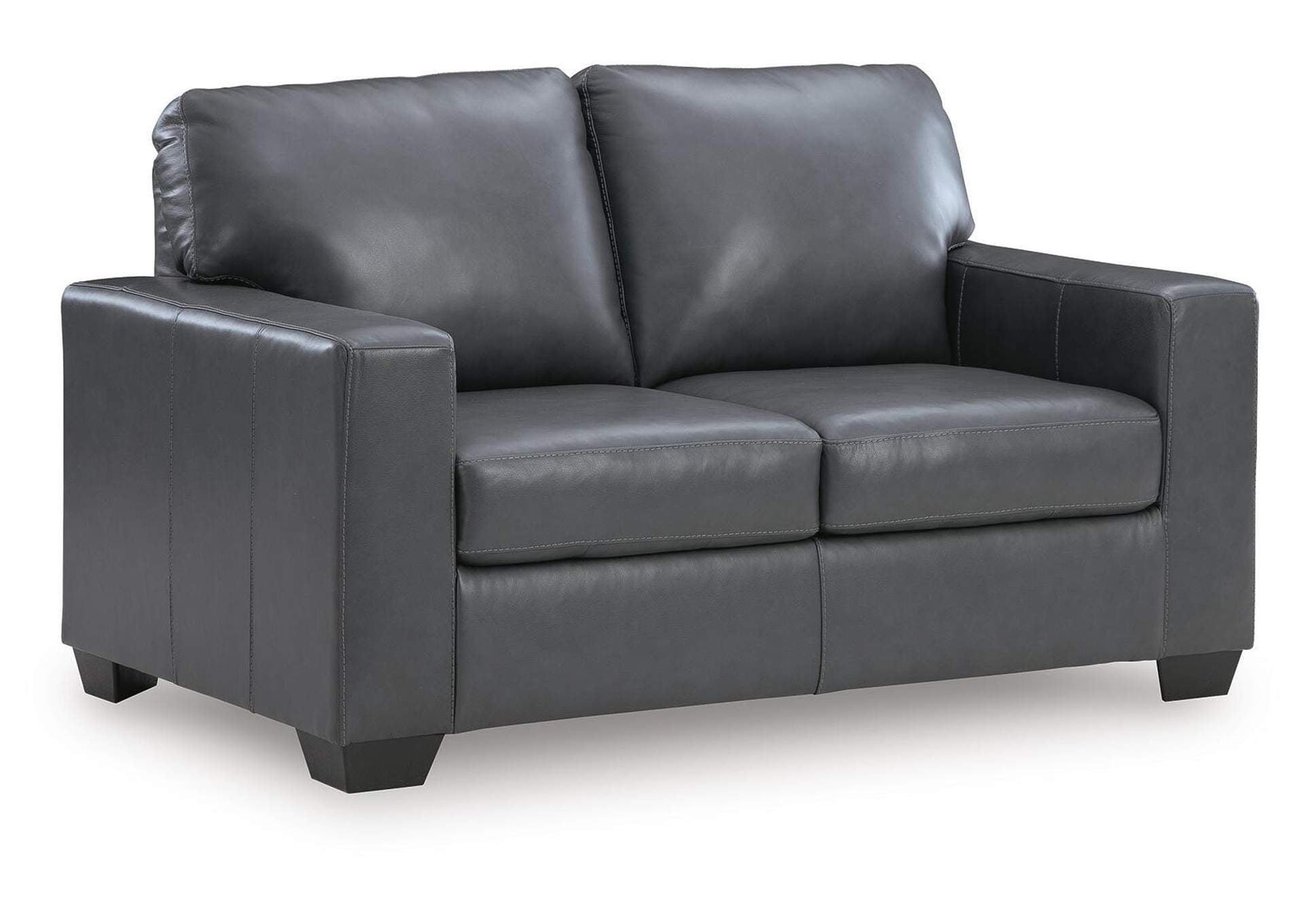 Bolsena Leather Sofa and Loveseat angled view