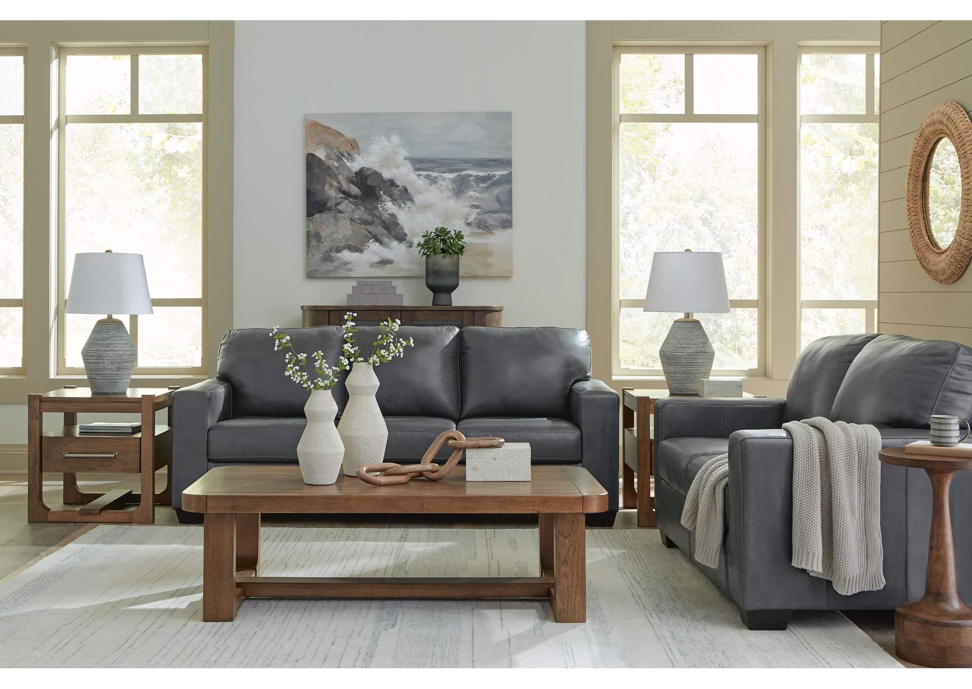 Bolsena Leather Sofa and Loveseat