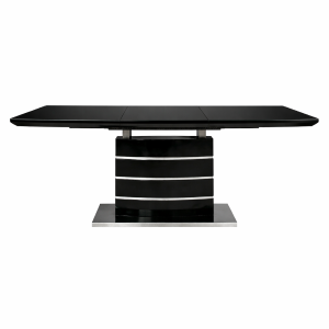 Glissand black dining table side view