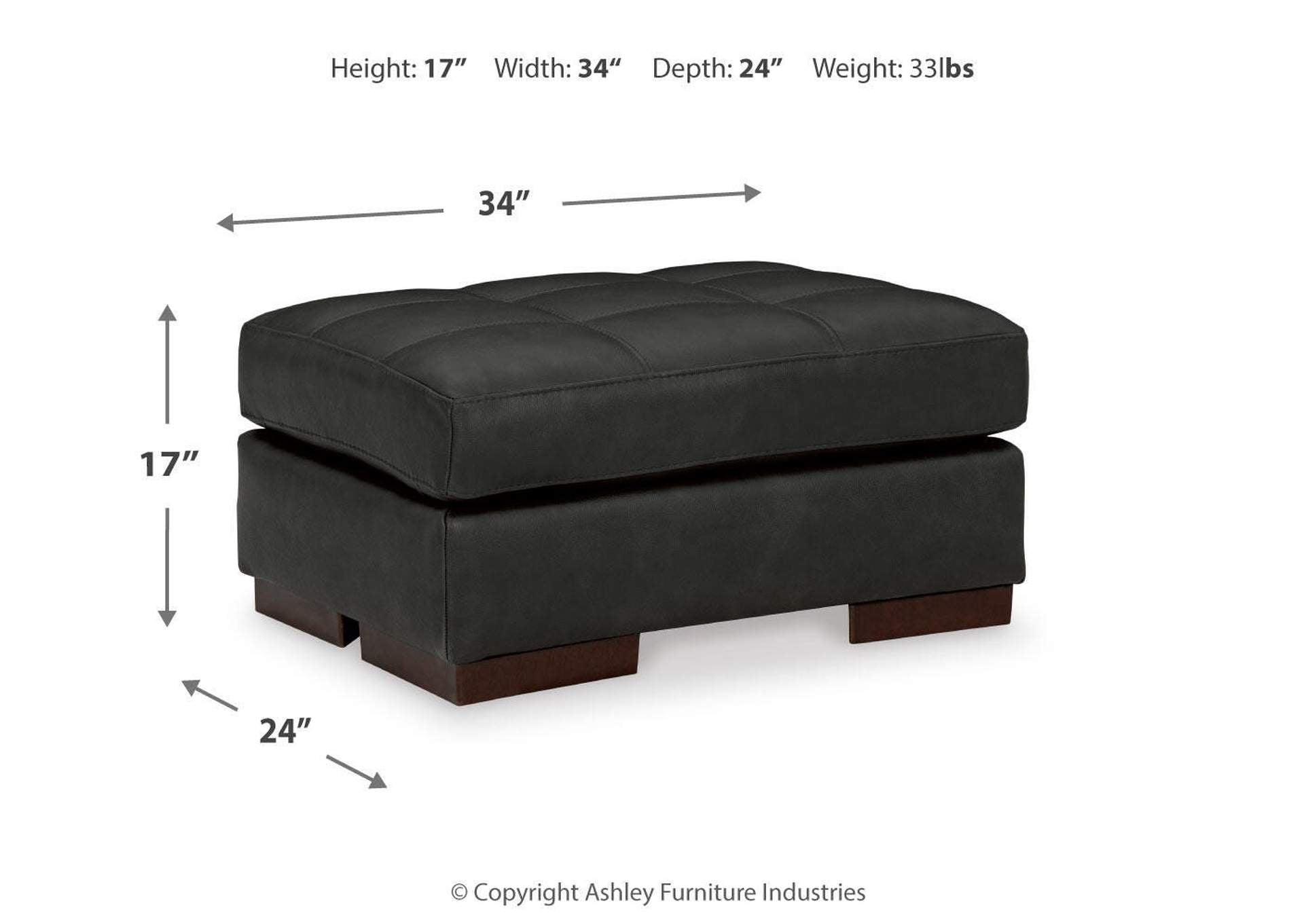 Luigi Sofa, Loveseat, Chair and Ottoman dimensions