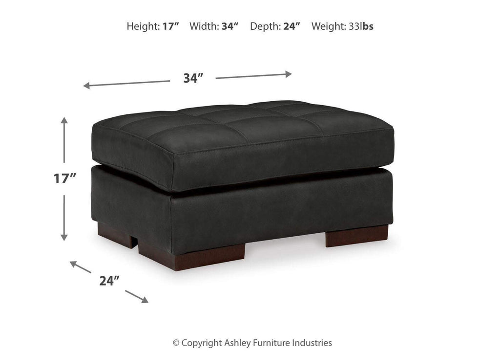 Luigi Chair and Ottoman dimensions