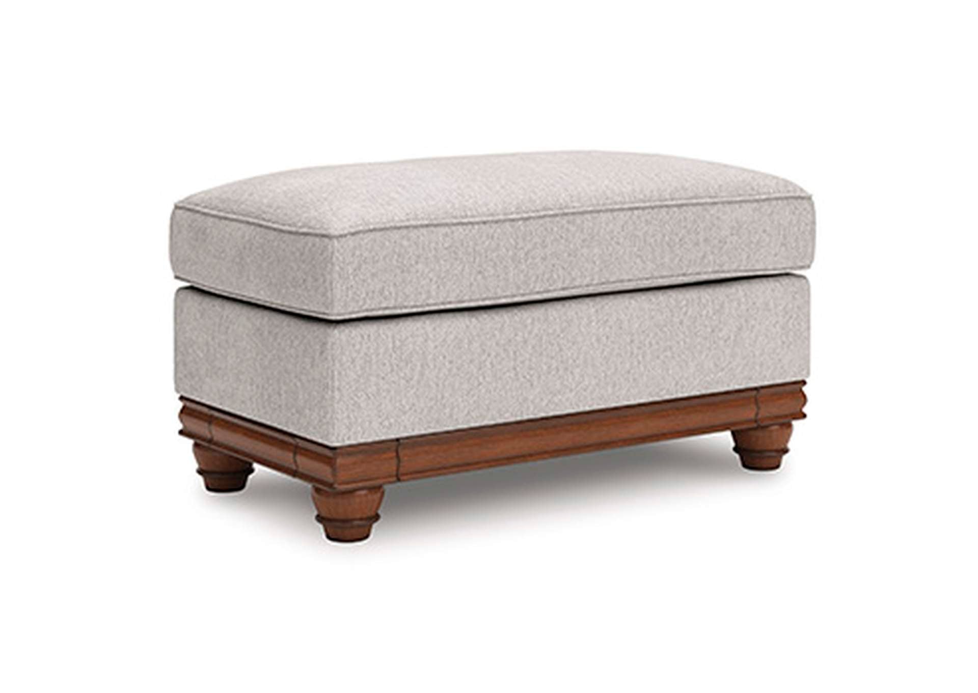 Stoughton Chair and Ottoman angled view