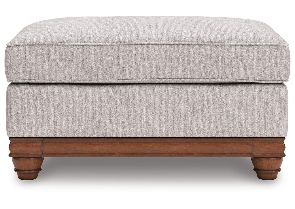 Stoughton Chair and Ottoman front view