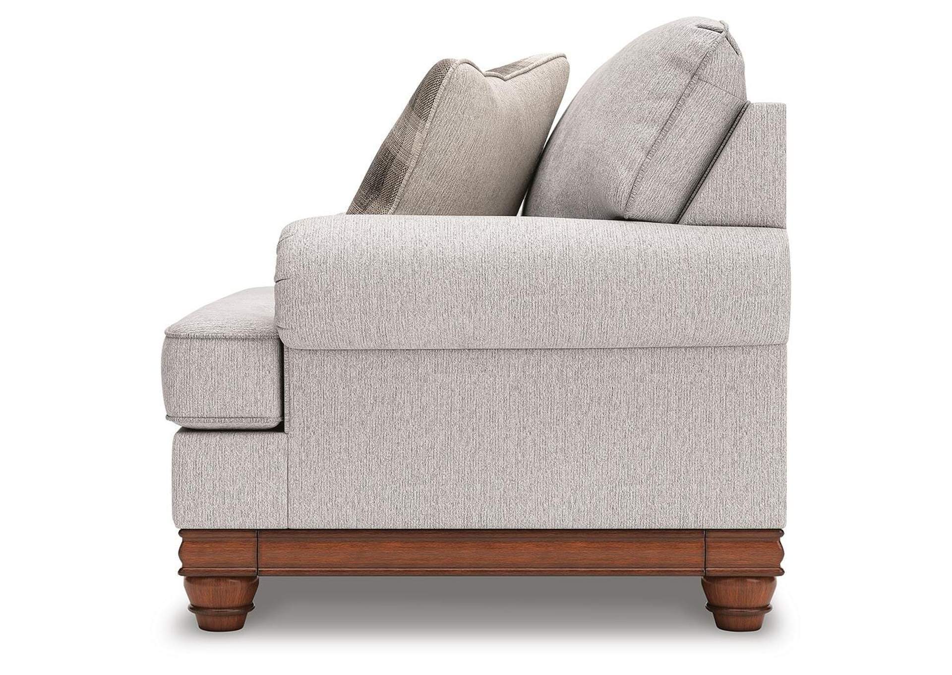 Stoughton Chair and Ottoman side view