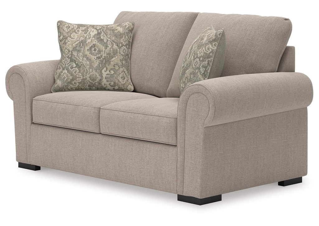 Sararose Loveseat angled view
