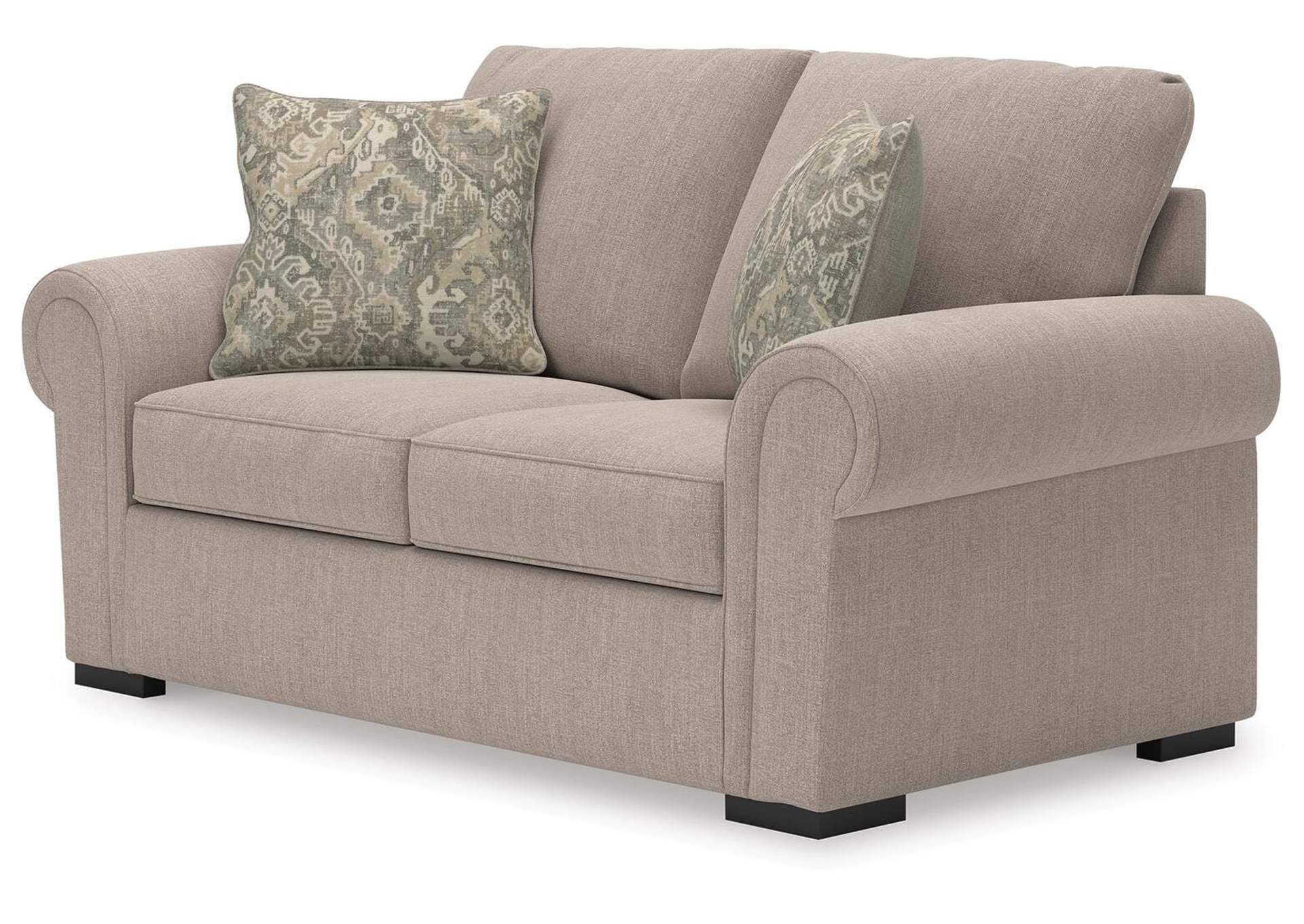 Sararose Loveseat angled view