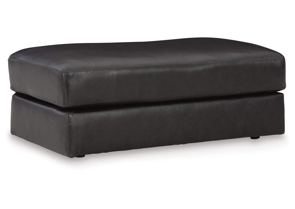 Amiata Chair and Ottoman angled view