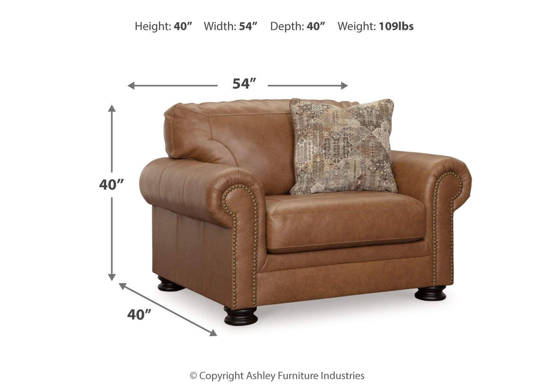 Carianna Oversized Chair dimensions