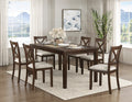 Challis 7-Piece Dining Set in dark cherry
