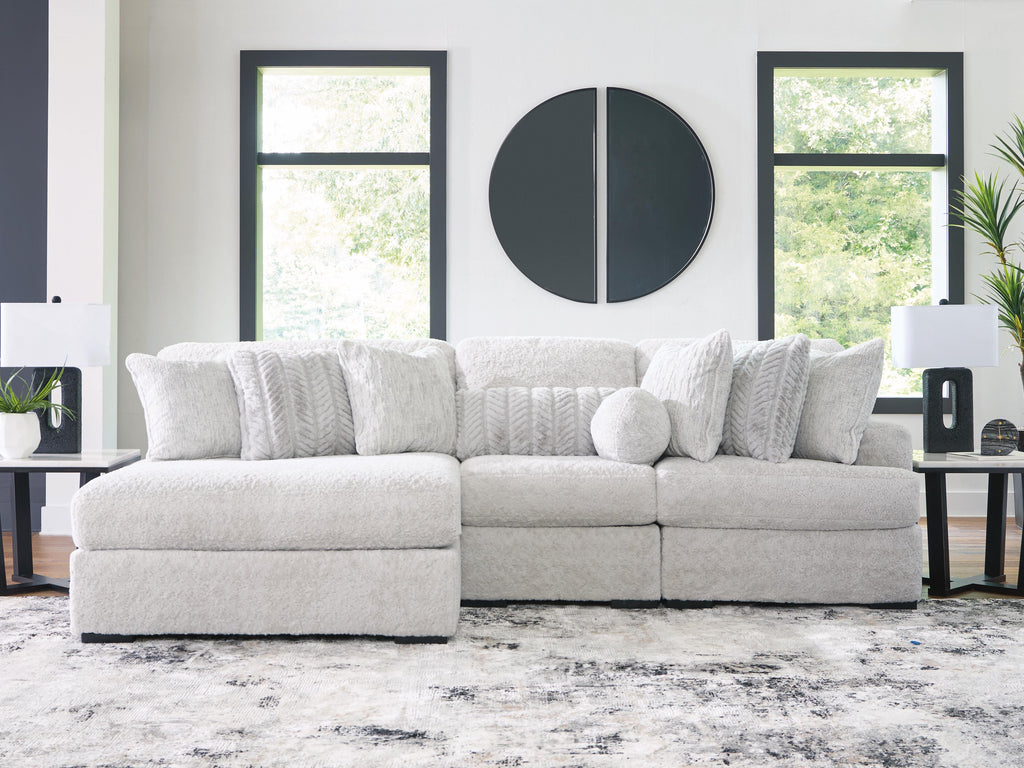 Cuddle Plush sectional, 3-Piece Sectional with Chaise · 125 × 66 × 43 in · PC59106S7, view 2