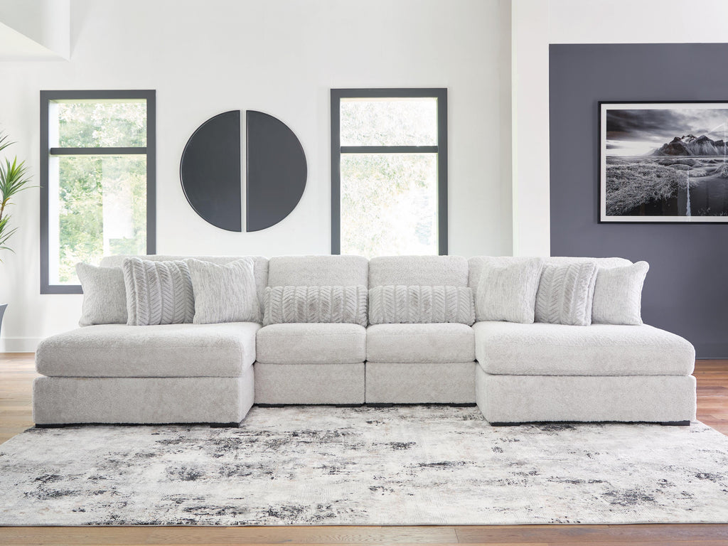 Cuddle Plush sectional, 4-Piece Sectional with Chaise · 168 × 66 × 43 in, view 2
