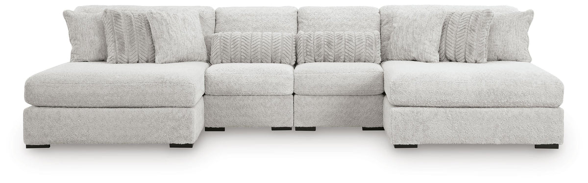 Cuddle Plush sectional, 4-Piece Sectional with Chaise · 168 × 66 × 43 in, view 3