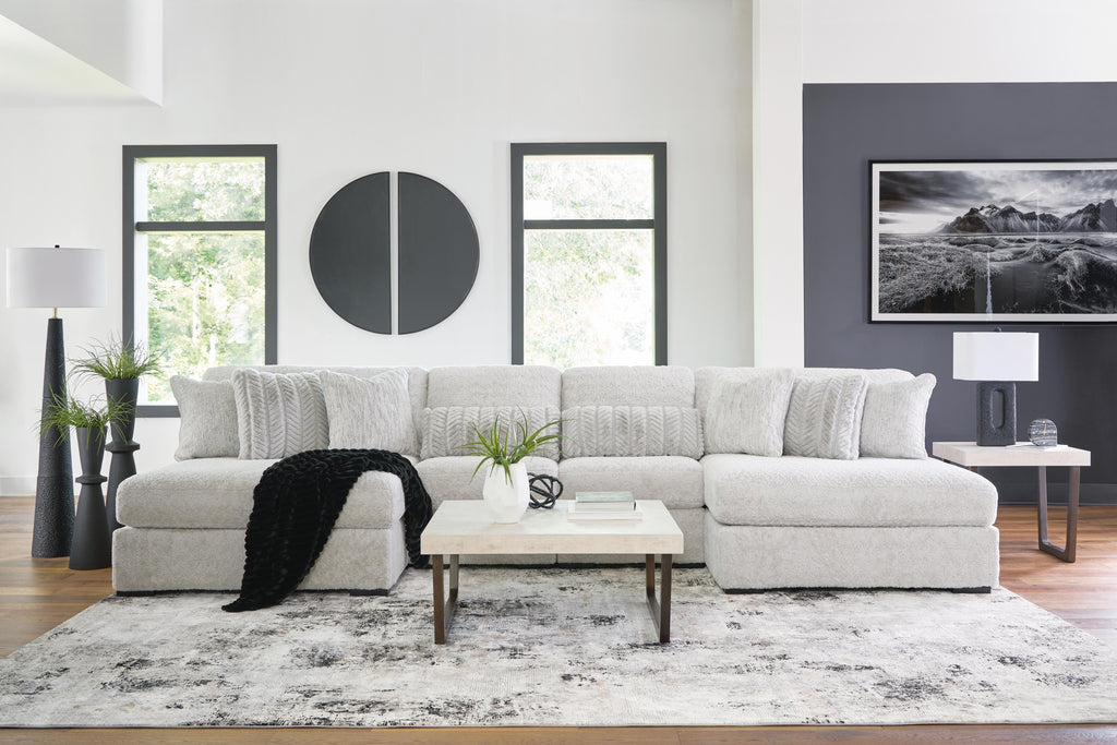 Cuddle Plush sectional, 4-Piece Sectional with Chaise · 168 × 66 × 43 in, view 4
