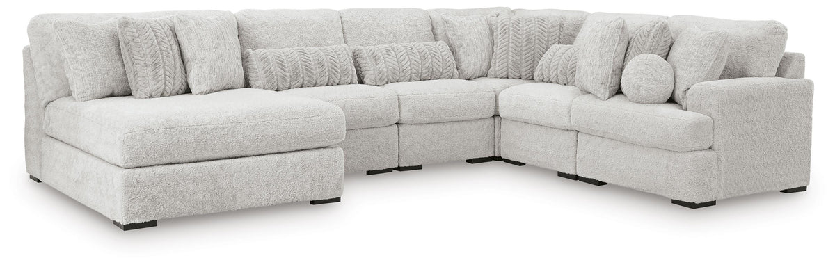 Cuddle Plush sectional, 6-Piece Sectional with Chaise · 156 × 113 × 43 in, view 1