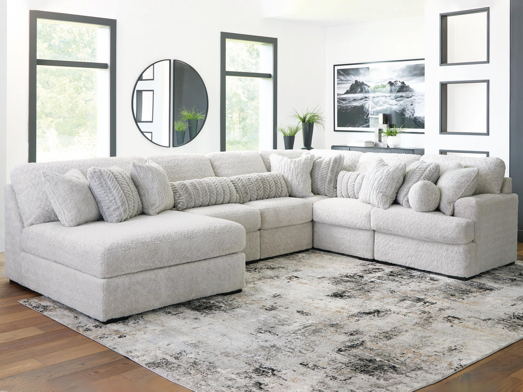 Cuddle Plush sectional, 6-Piece Sectional with Chaise · 156 × 113 × 43 in, view 2