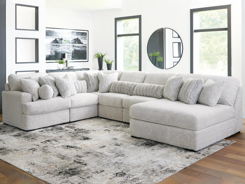 Cuddle Plush sectional, 6-Piece Sectional with Chaise · 113 × 156 × 43 in, view 2