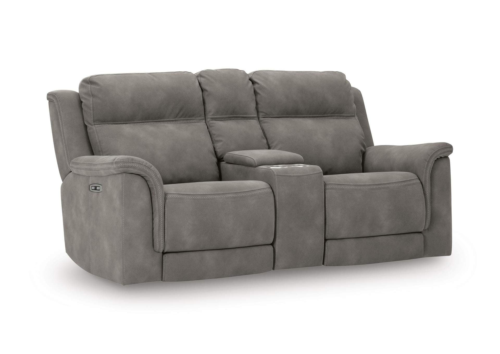 Next-Gen DuraPella Dual Power Reclining Sofa, Loveseat and Recliner angled view