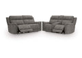 Next-Gen DuraPella Dual Power Reclining Sofa and Console Loveseat in Slate — main view