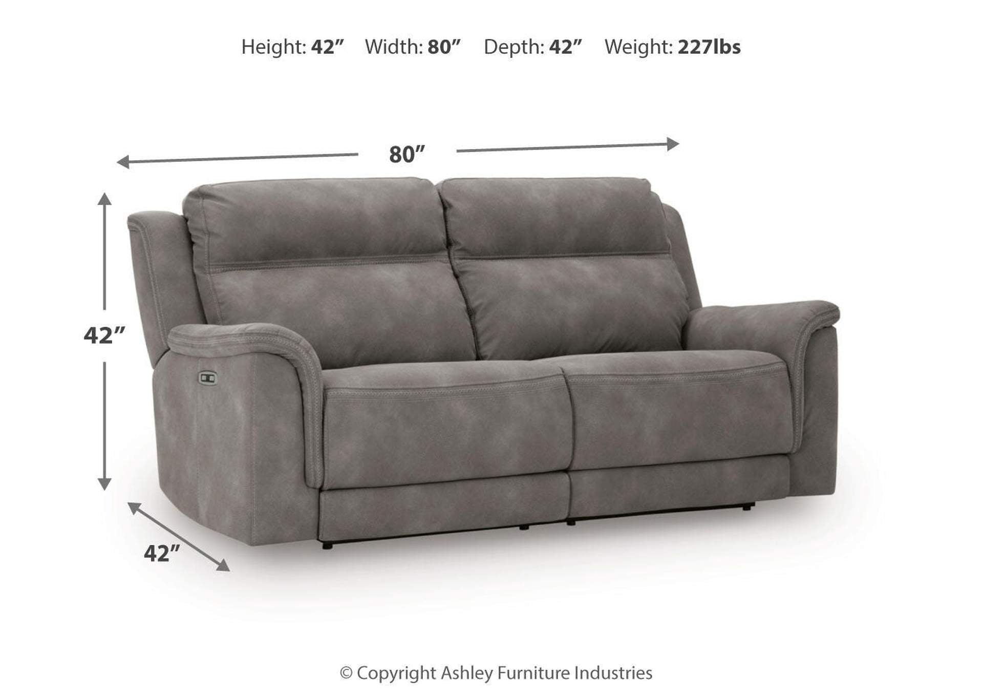 Next-Gen Durapella Power Reclining Sofa dimensions