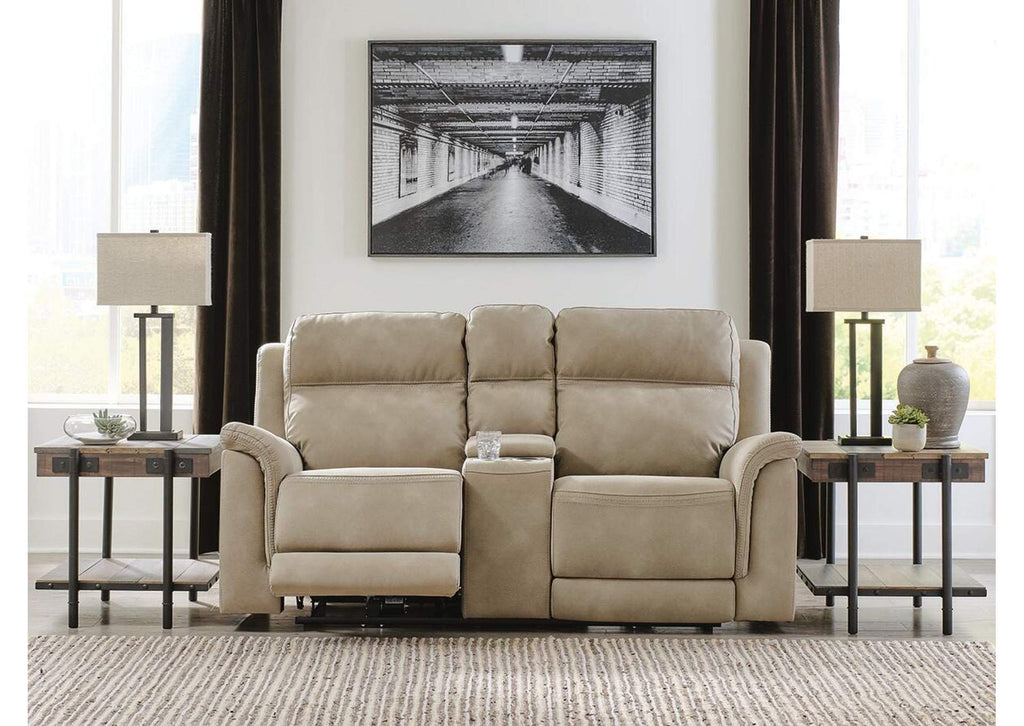 Next-Gen Durapella Power Reclining Loveseat with Console