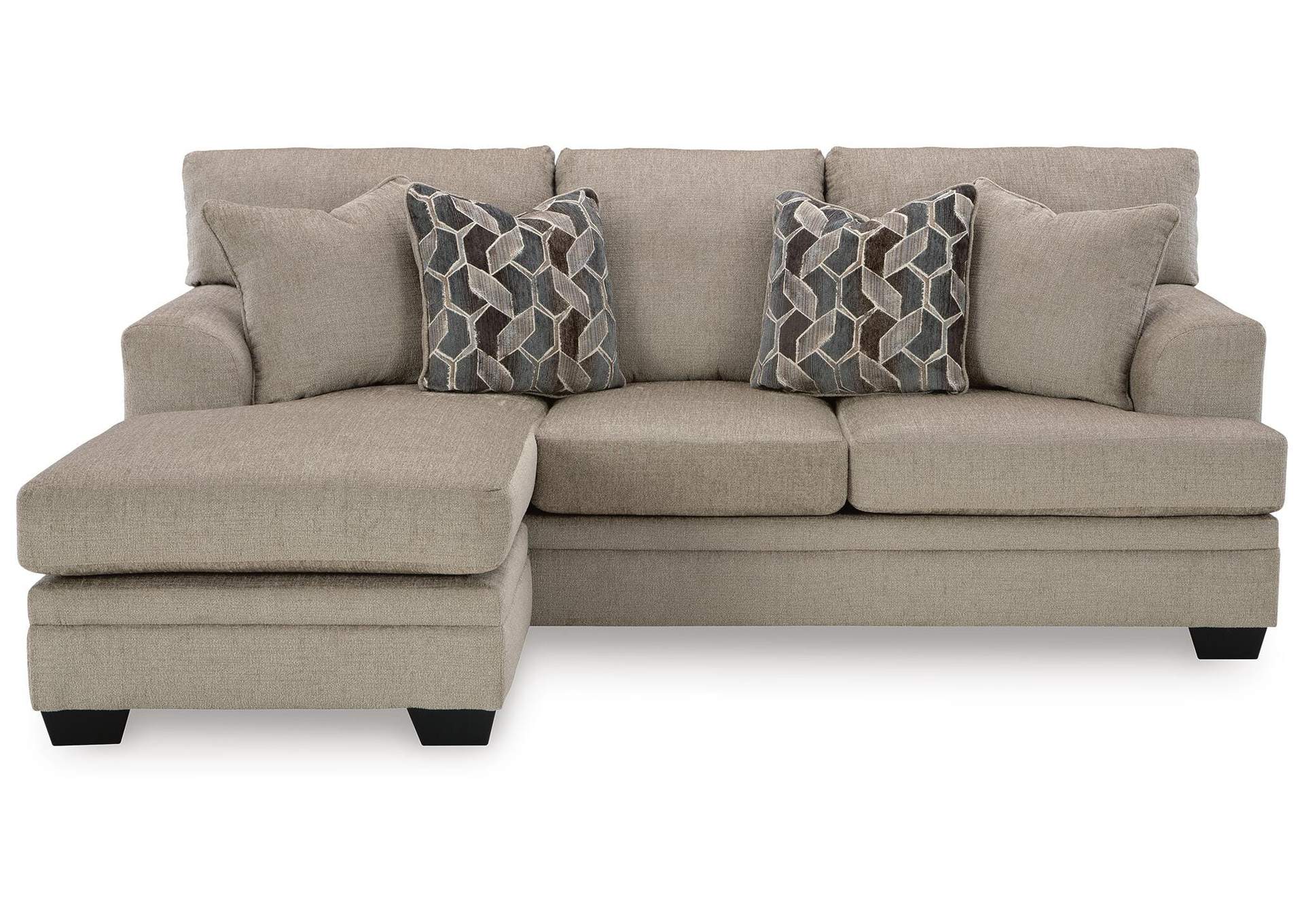 Stonemeade Sofa Chaise, Chair, and Ottoman front view
