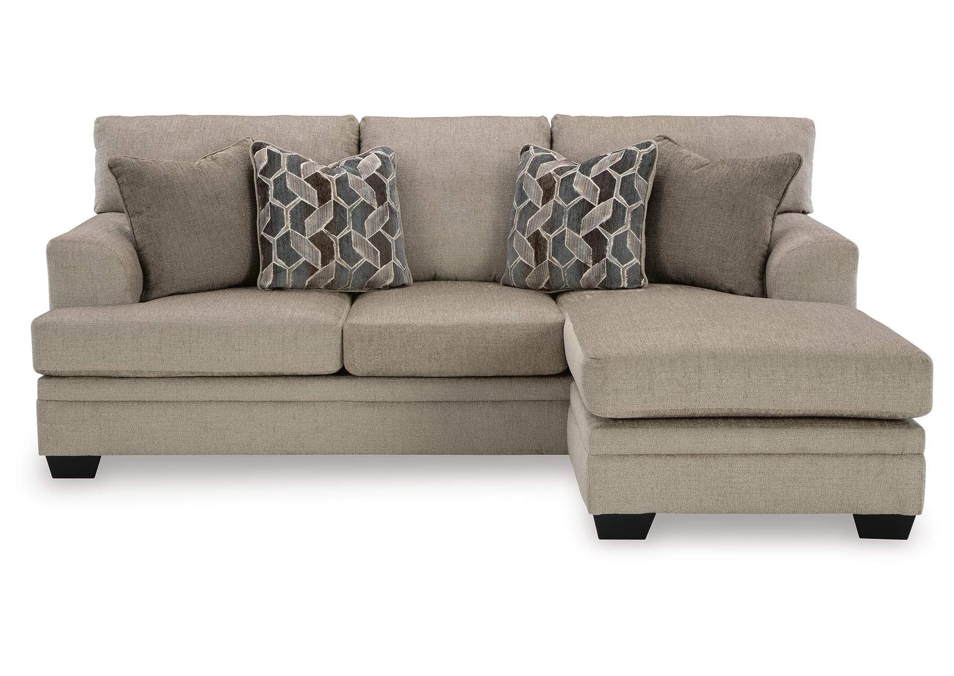 Stonemeade Sofa Chaise, Chair, and Ottoman front view