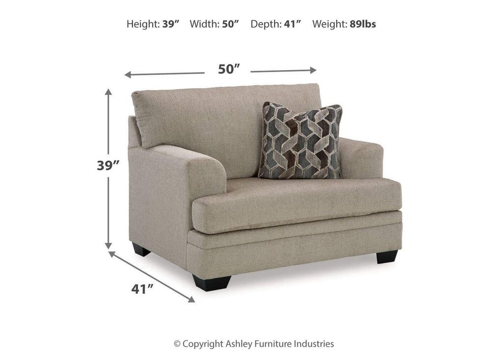 Stonemeade Sofa, Loveseat, Chair and Ottoman dimensions