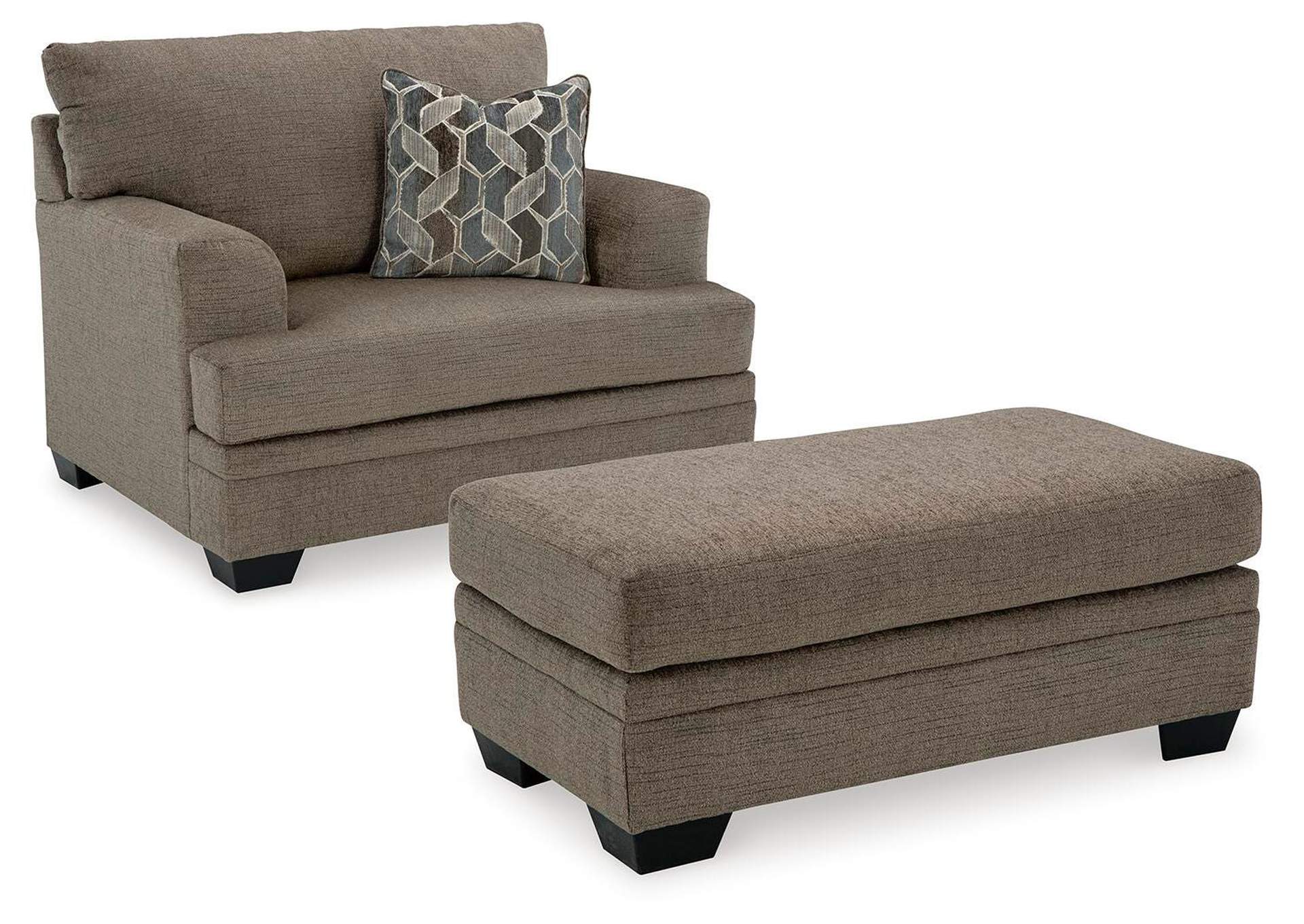 Stonemeade Sofa Chaise, Chair, and Ottoman