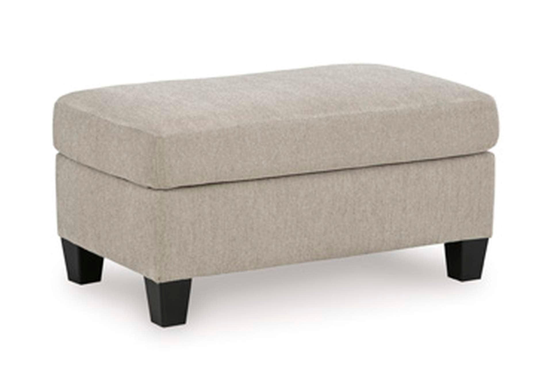Willarae Chair and Ottoman angled view