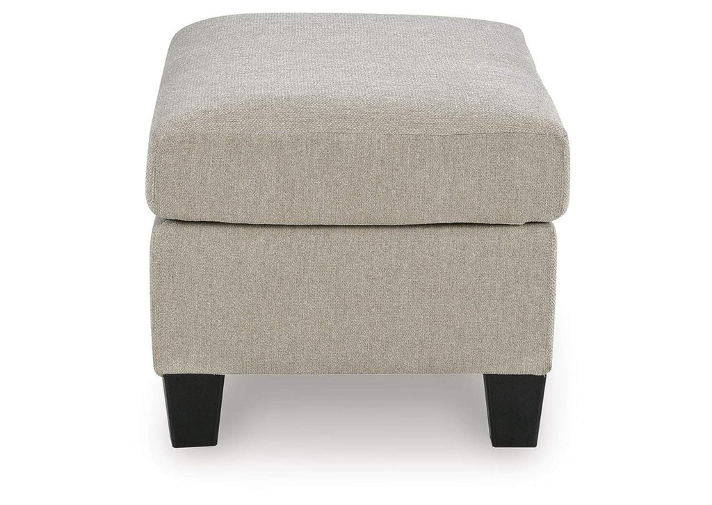 Willarae Chair and Ottoman side view