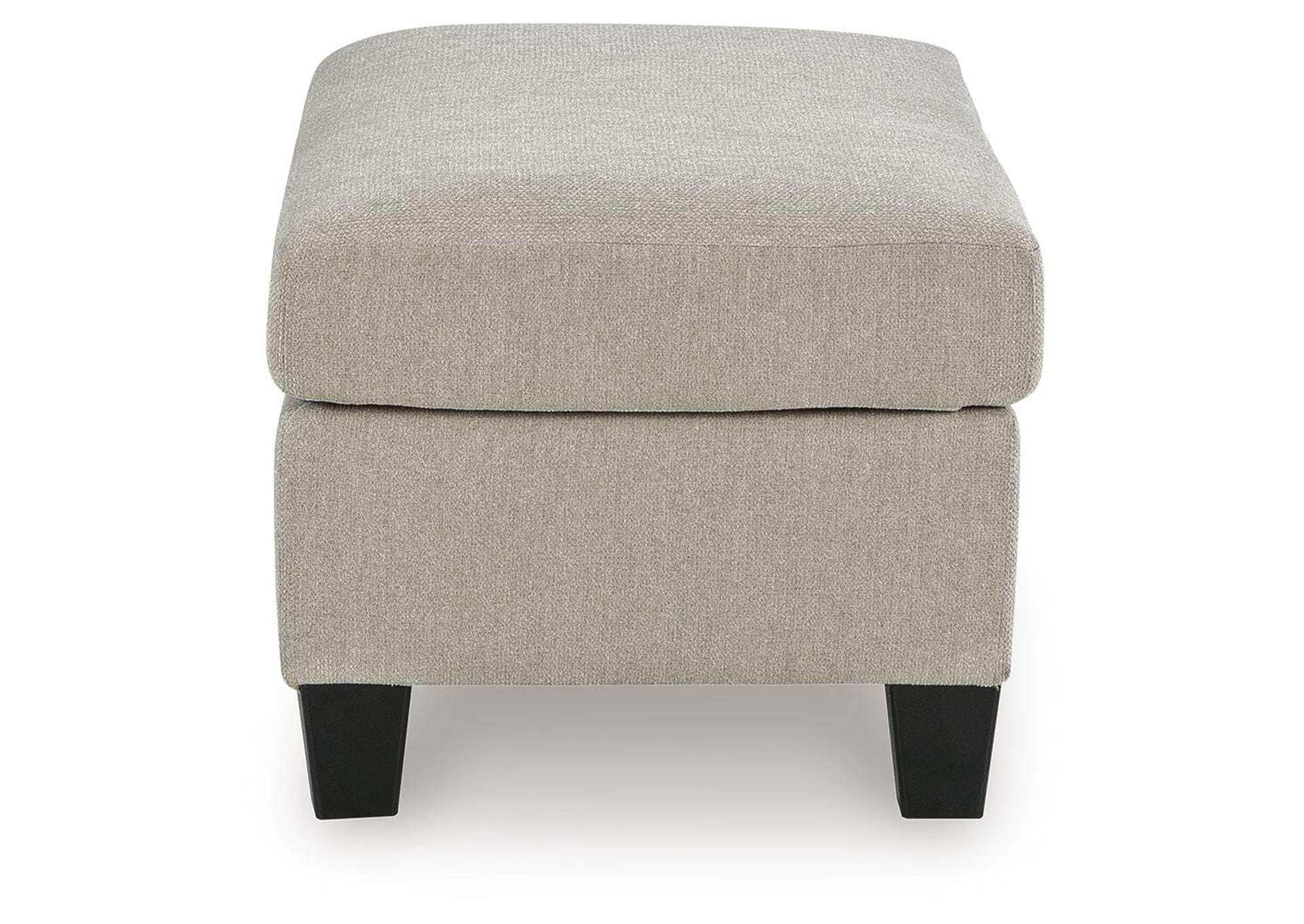 Willarae Chair and Ottoman side view