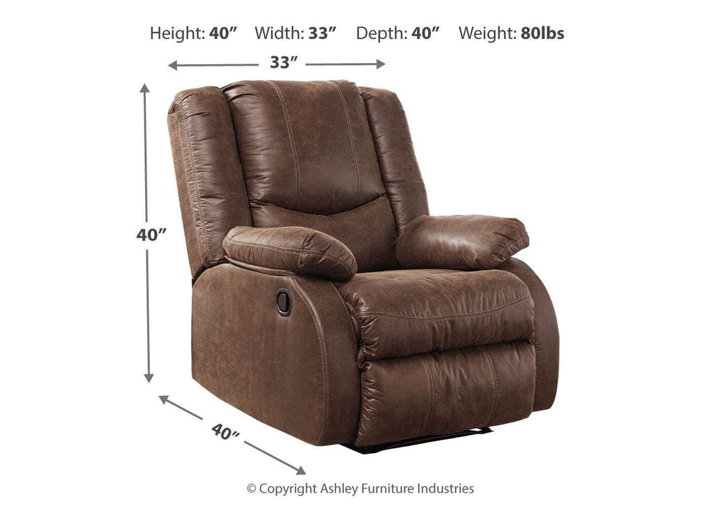 Bladewood Recliner dimensions