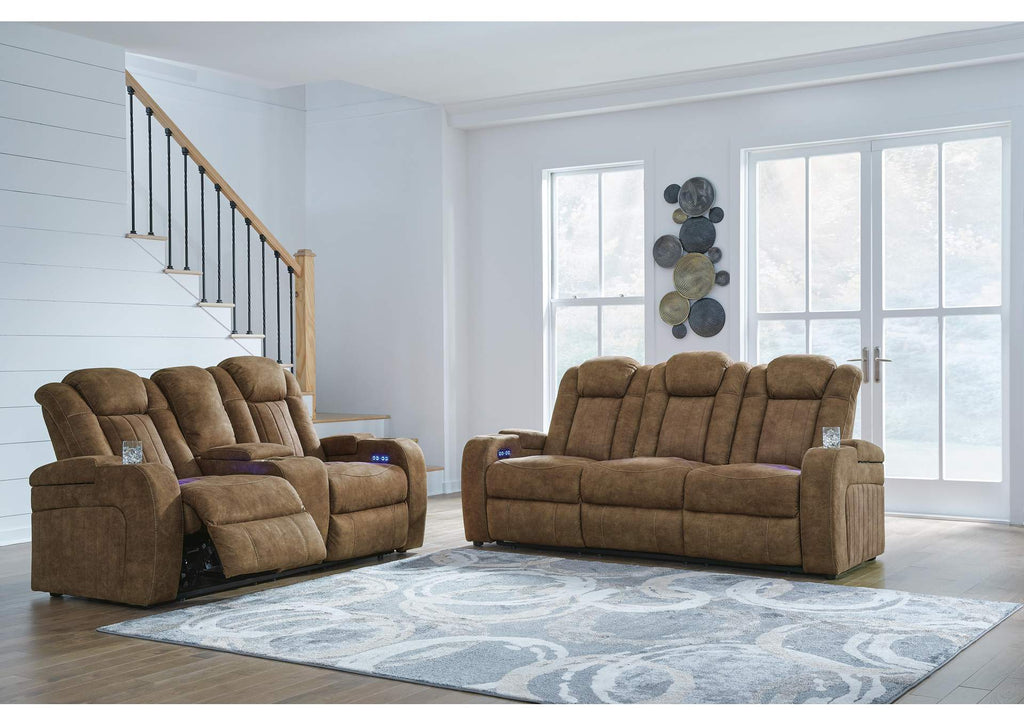 Wolfridge Dual Power Reclining Sofa and Loveseat