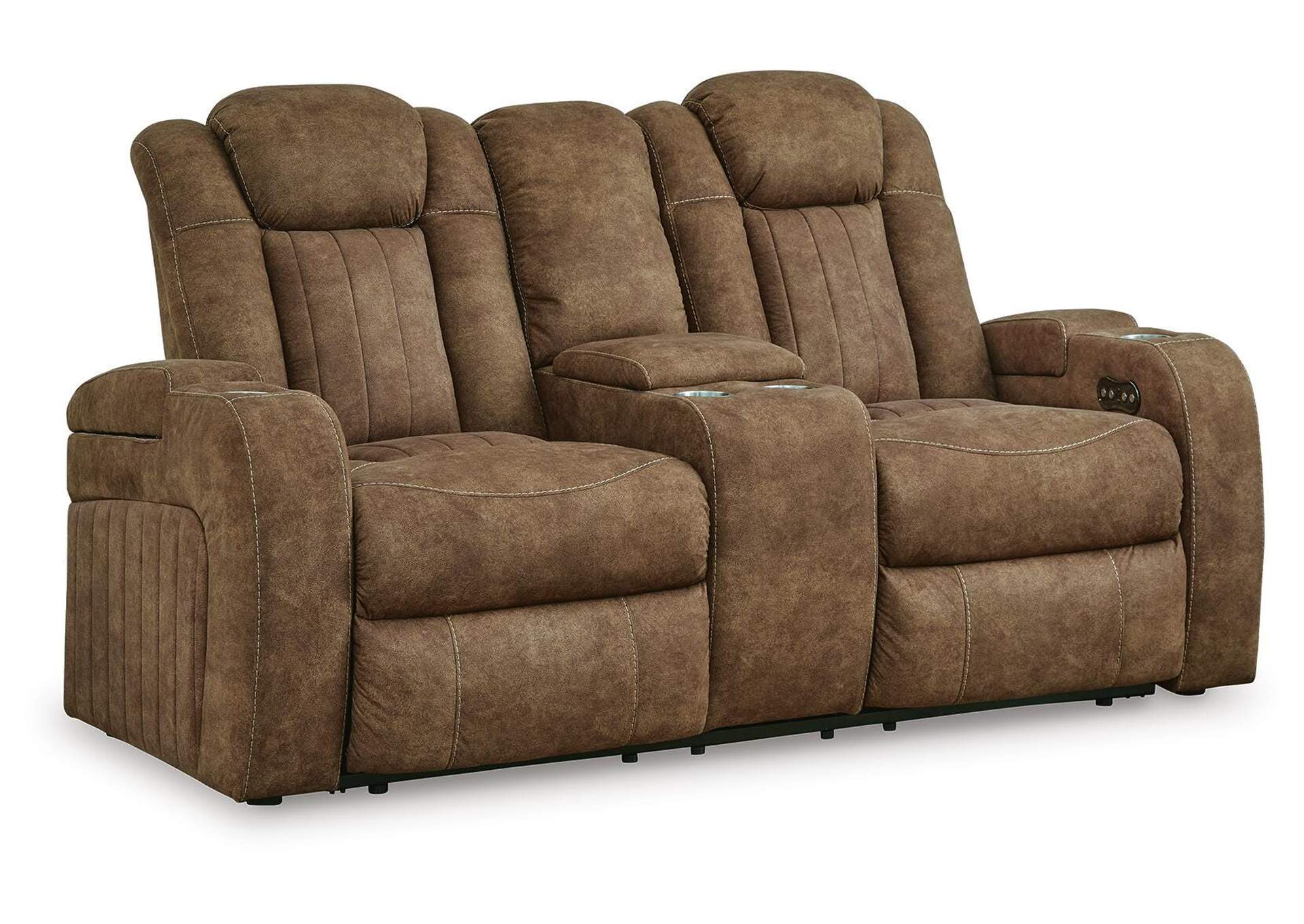 Wolfridge Sofa, Loveseat Power and Recliner angled view