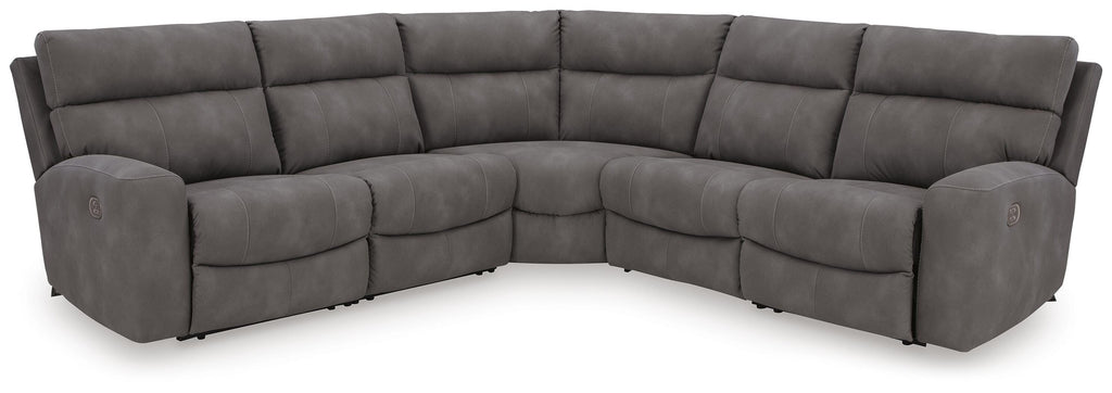 Next-Gen DuraPella 5-Piece Dual Power Reclining Modular Sectional in Slate — main view