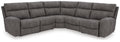 Next-Gen DuraPella 5-Piece Dual Power Reclining Modular Sectional in Slate — main view