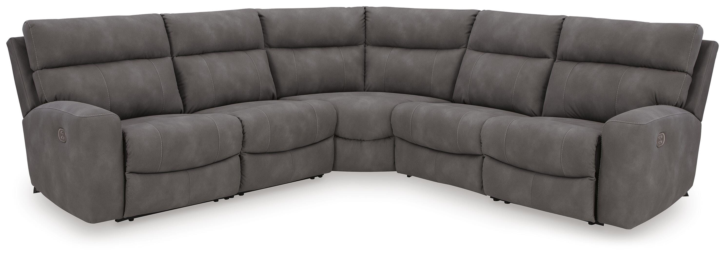 Next-Gen DuraPella 5-Piece Dual Power Reclining Modular Sectional in Slate — main view