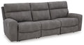 Next-Gen DuraPella 3-Piece Dual Power Reclining Modular Sofa in Slate — main view
