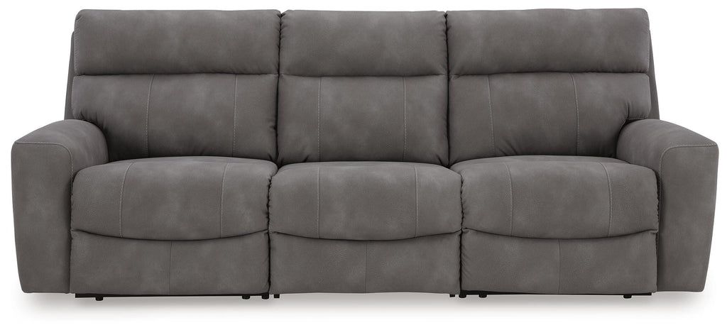 Next-Gen DuraPella 3-Piece Dual Power Reclining Modular Sofa in Slate — detail 2