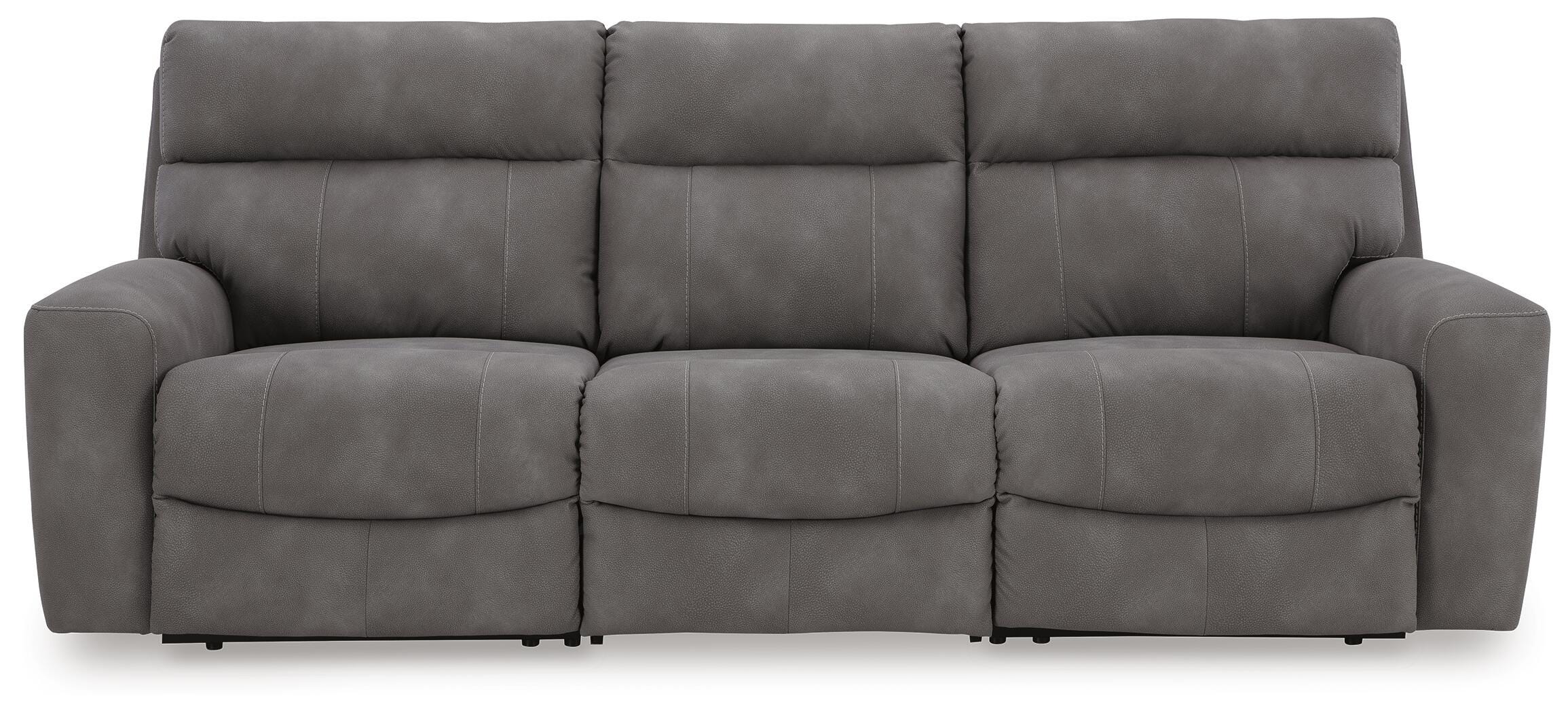 Next-Gen DuraPella 3-Piece Dual Power Reclining Modular Sofa in Slate — detail 2