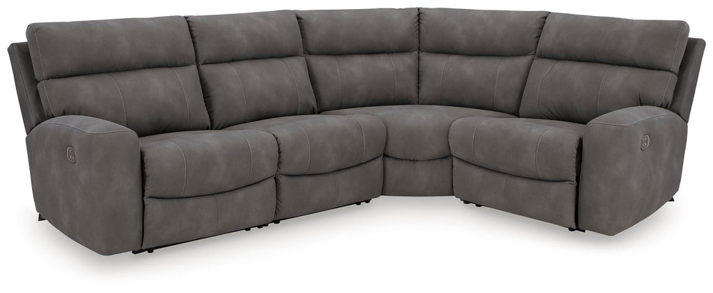 Next-Gen DuraPella 4-Piece Dual Power Reclining Modular Sectional in Slate — main view