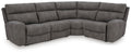 Next-Gen DuraPella 4-Piece Dual Power Reclining Modular Sectional in Slate — main view