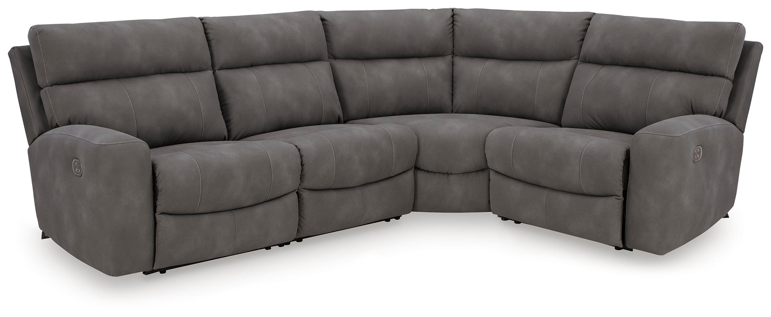 Next-Gen DuraPella 4-Piece Dual Power Reclining Modular Sectional in Slate — main view