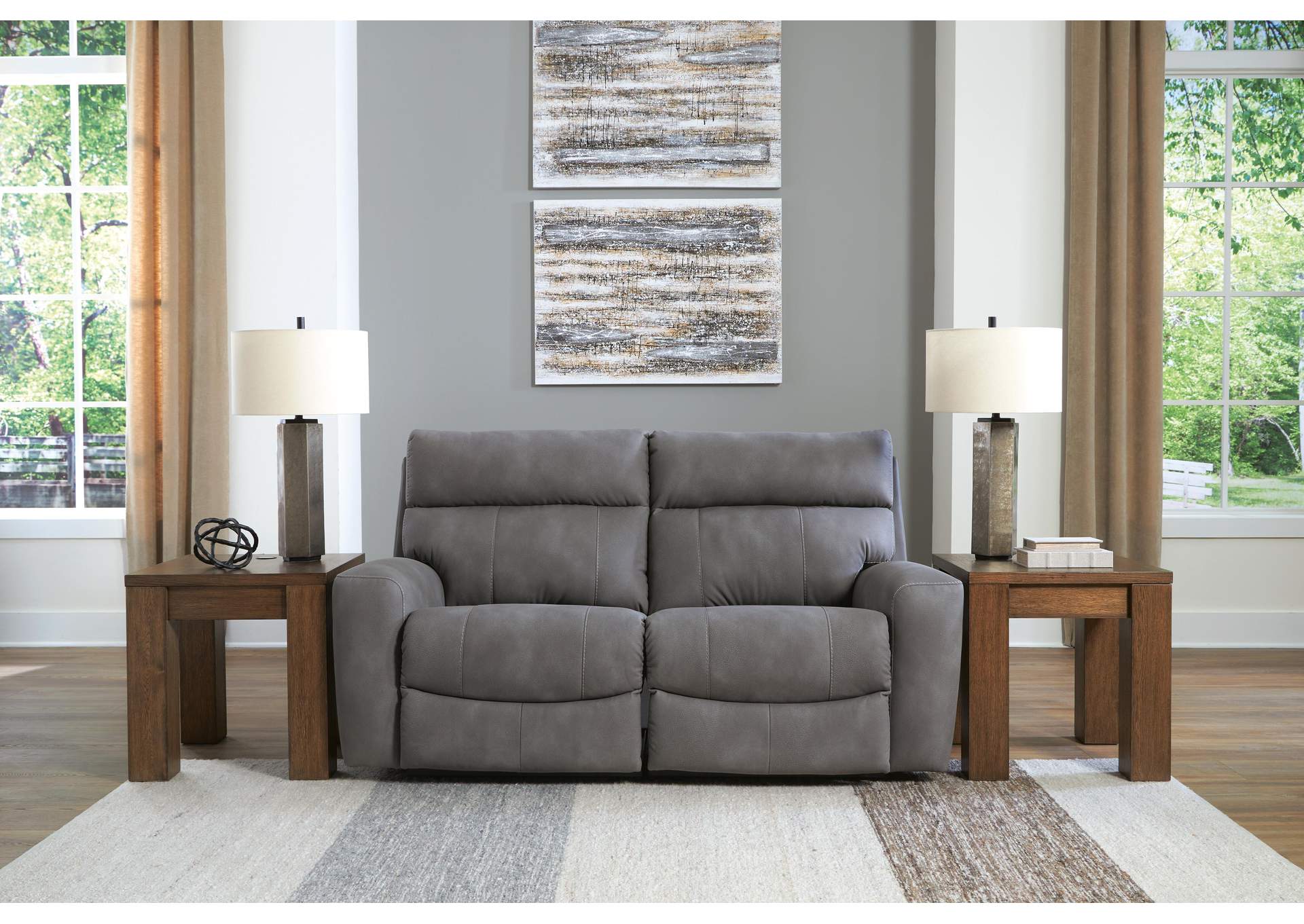 Next-Gen DuraPella Performance Fabric Dual Power Reclining Loveseat Set fabric detail