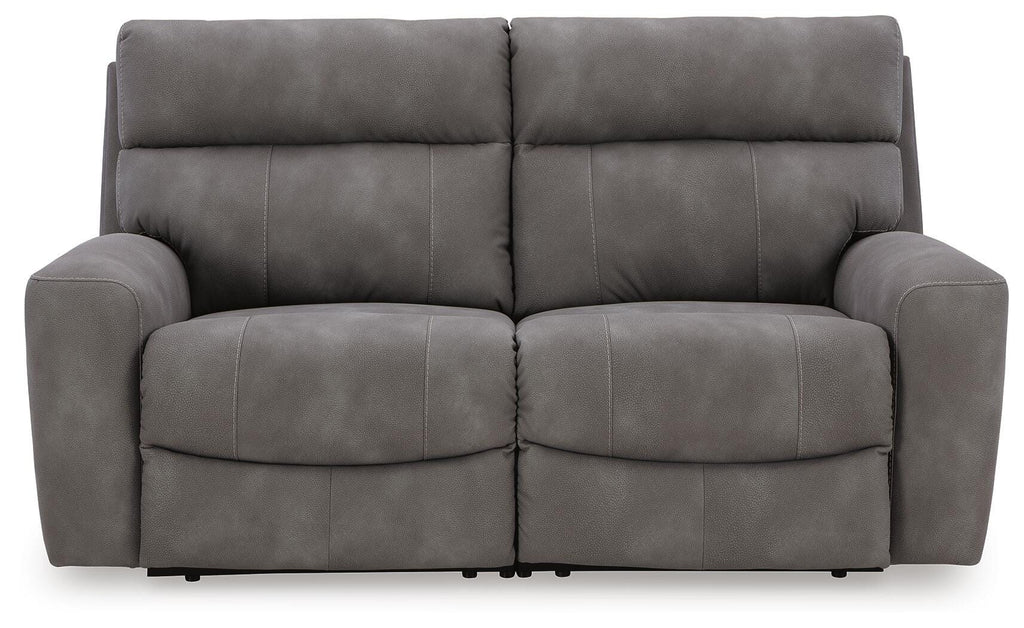 Next-Gen DuraPella 2-Piece Dual Power Reclining Modular Loveseat in Slate — main view