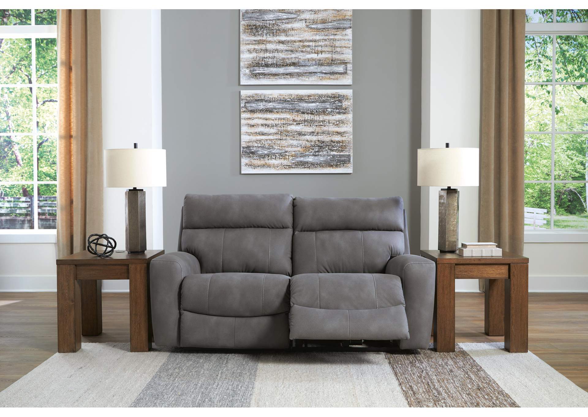 Next-Gen DuraPella Performance Fabric Dual Power Reclining Loveseat Set fabric detail