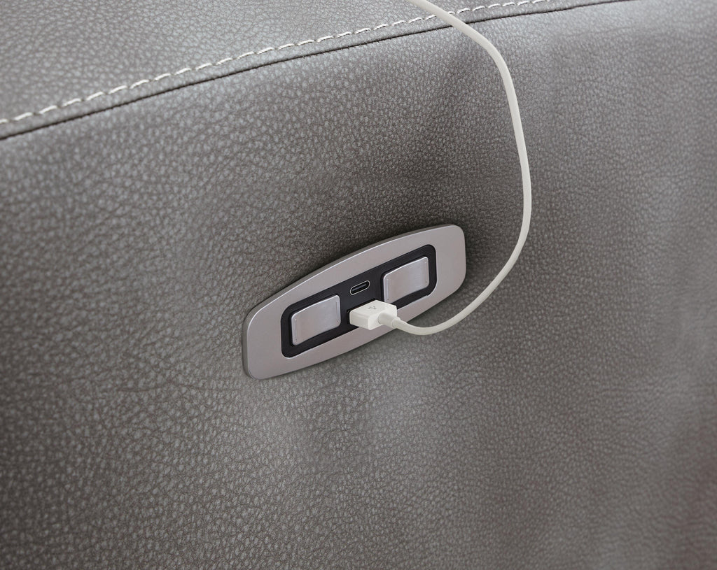 Next-Gen DuraPella 5-Piece Dual Power Reclining Modular Sectional in Slate — detail 5